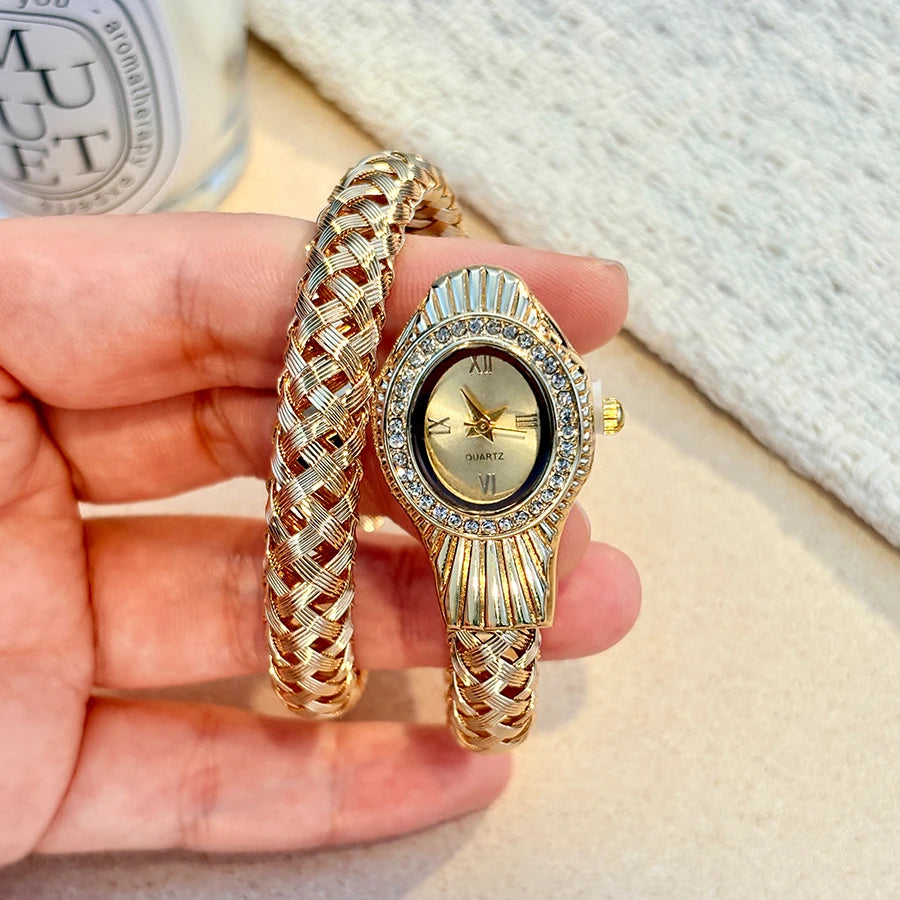 Snake Head Crystal Women’s Watch