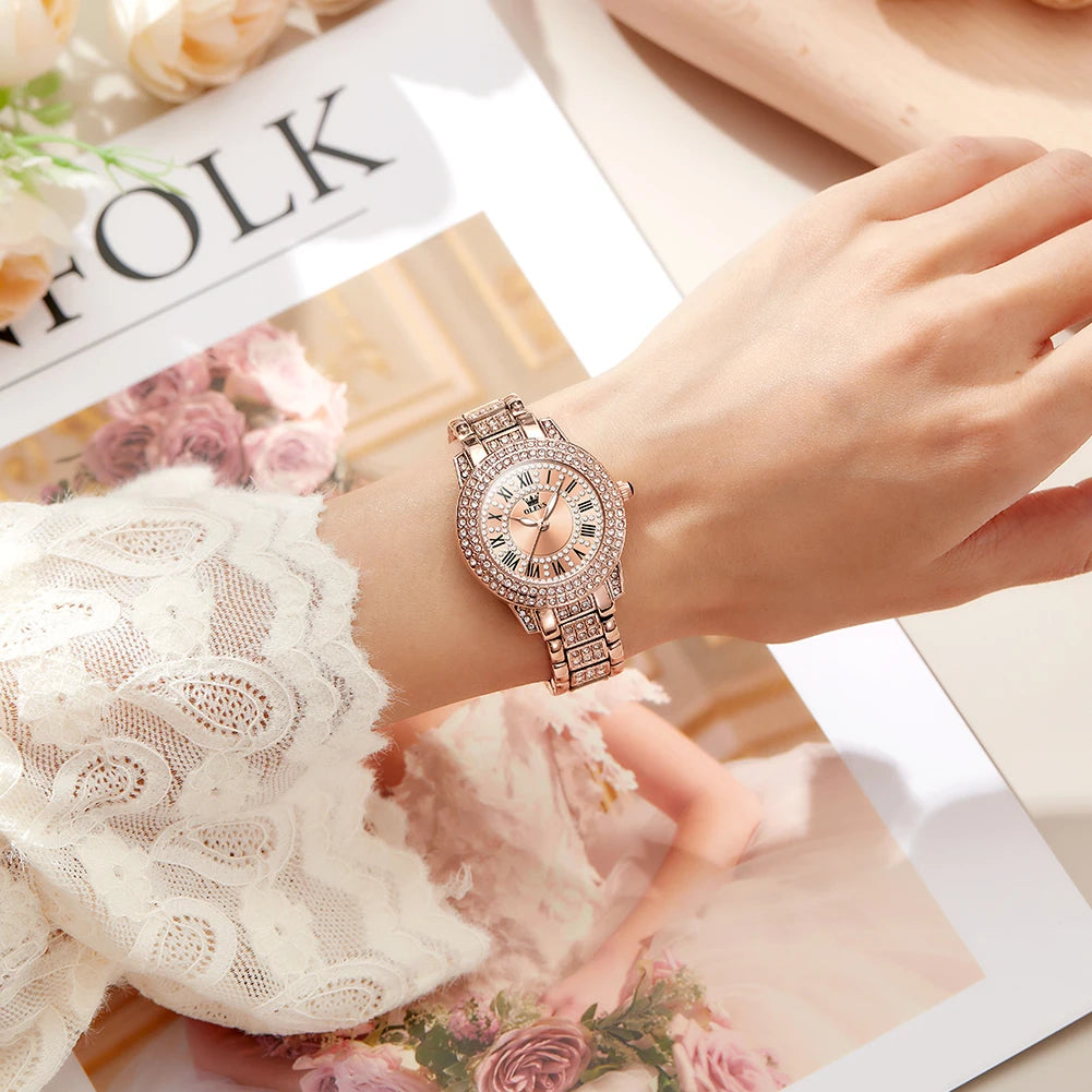 Women’s Luxury Diamond Quartz Wristwatch