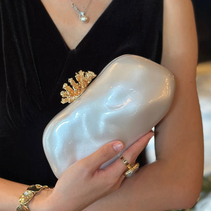 Women’s Acrylic Flower Clutch Purse