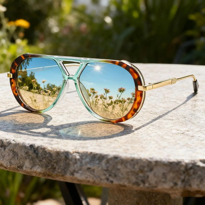 Vintage Oversized Shield Shades