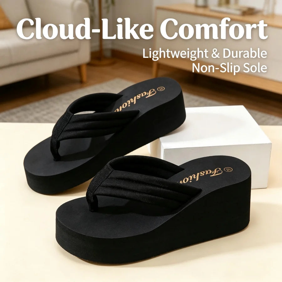 High Wedge Beach Sandals