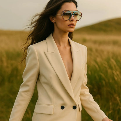 Vintage Oversized Shield Shades