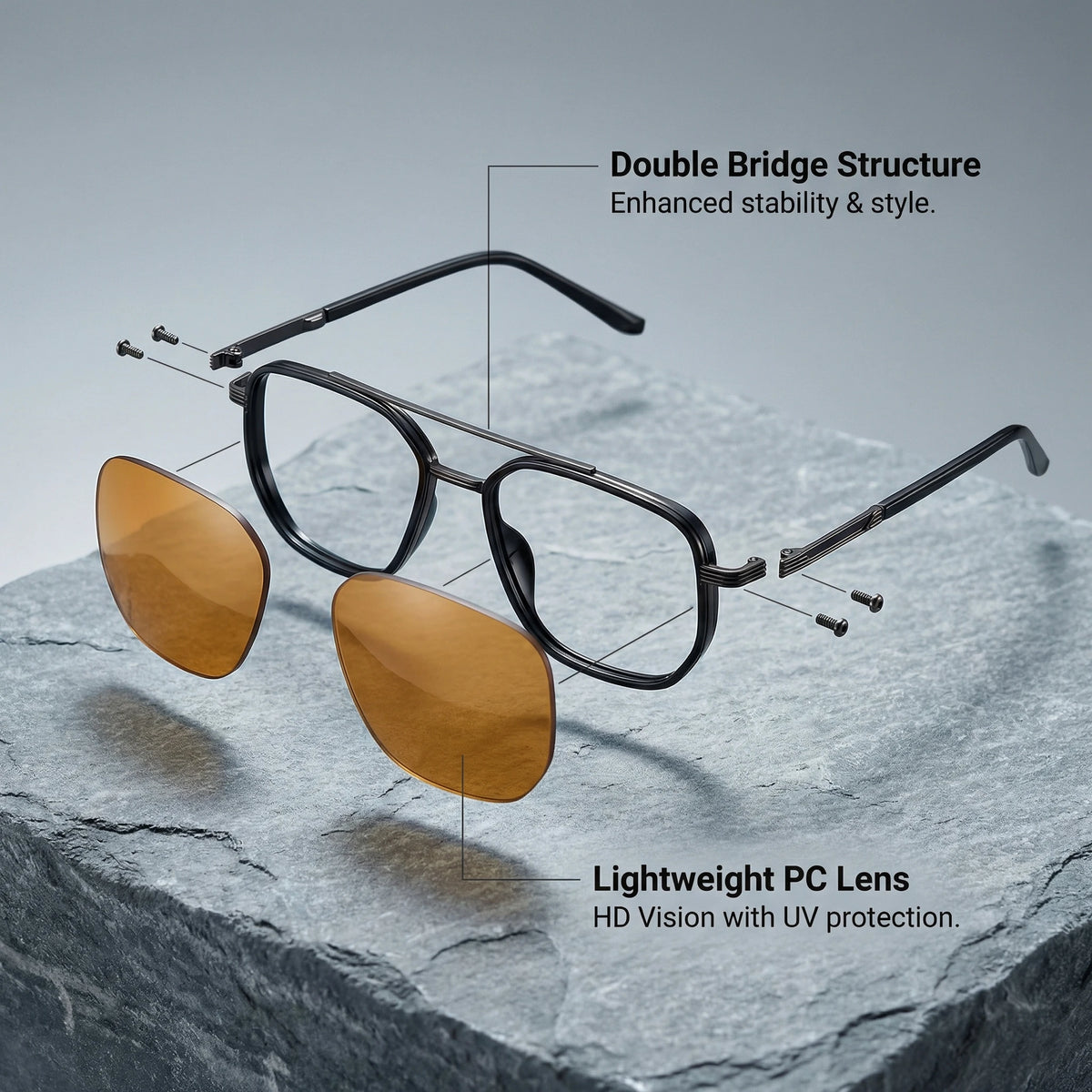 Vintage Double Bridge Shades