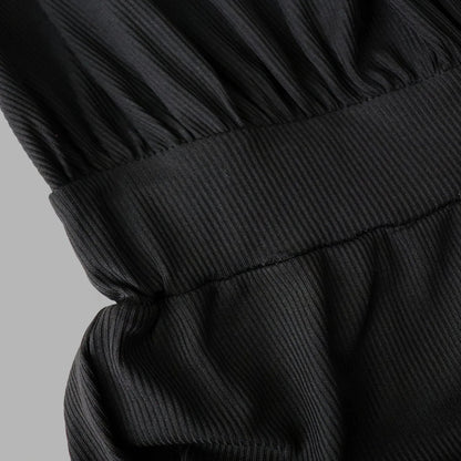 Fashion Tie-Waist V-Neck Jumpsuit