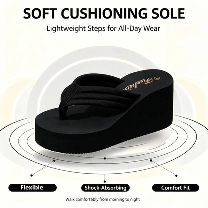 High Wedge Beach Sandals