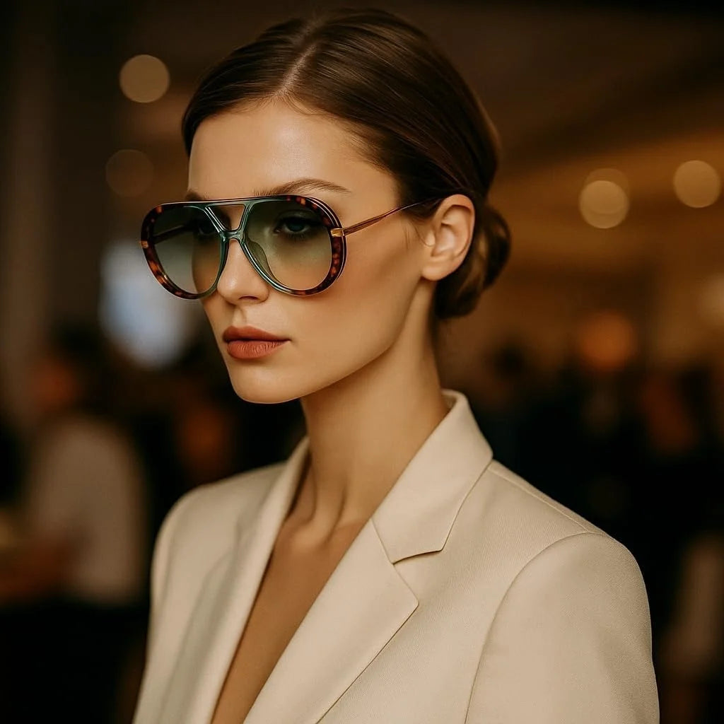 Vintage Oversized Shield Shades