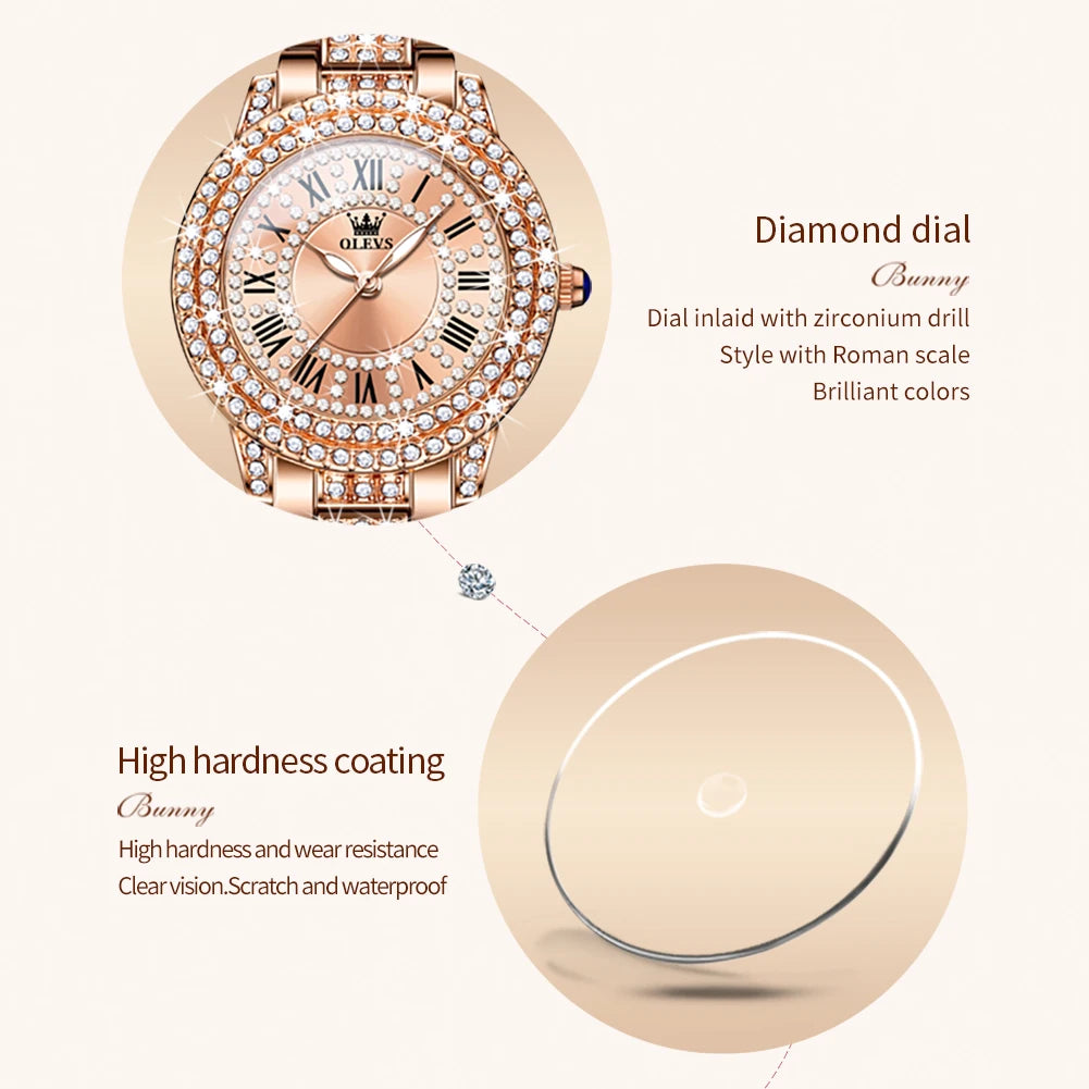 Women’s Luxury Diamond Quartz Wristwatch