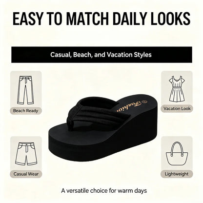 High Wedge Beach Sandals