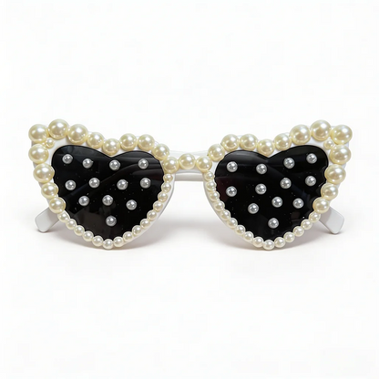 Pearl Decor Heart Sunglasses