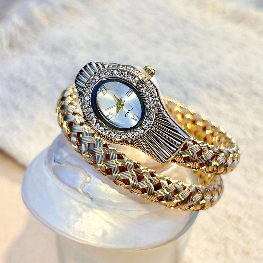 Snake Head Crystal Women’s Watch
